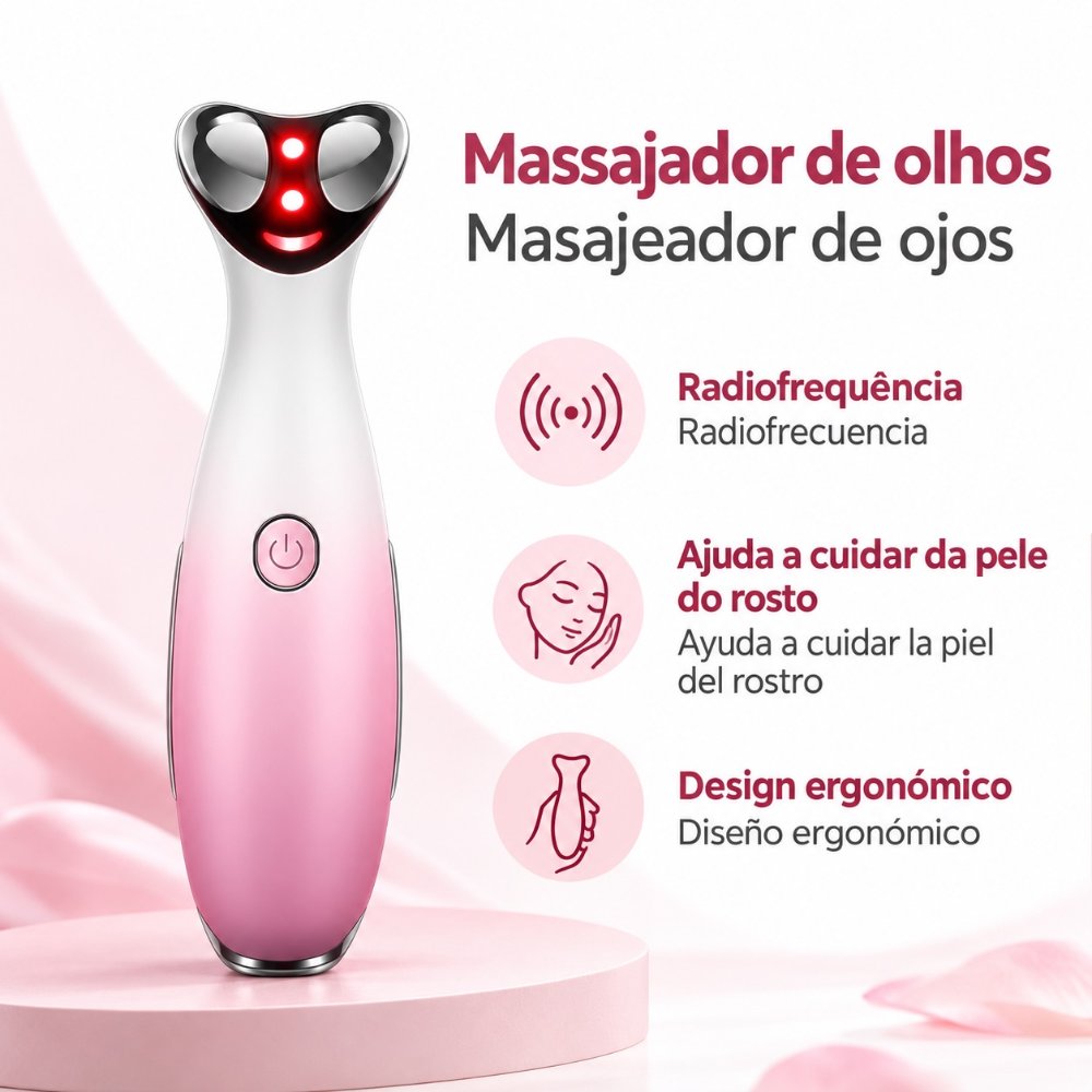 Aparelho de massagem para olhos, rosto e pescoço /