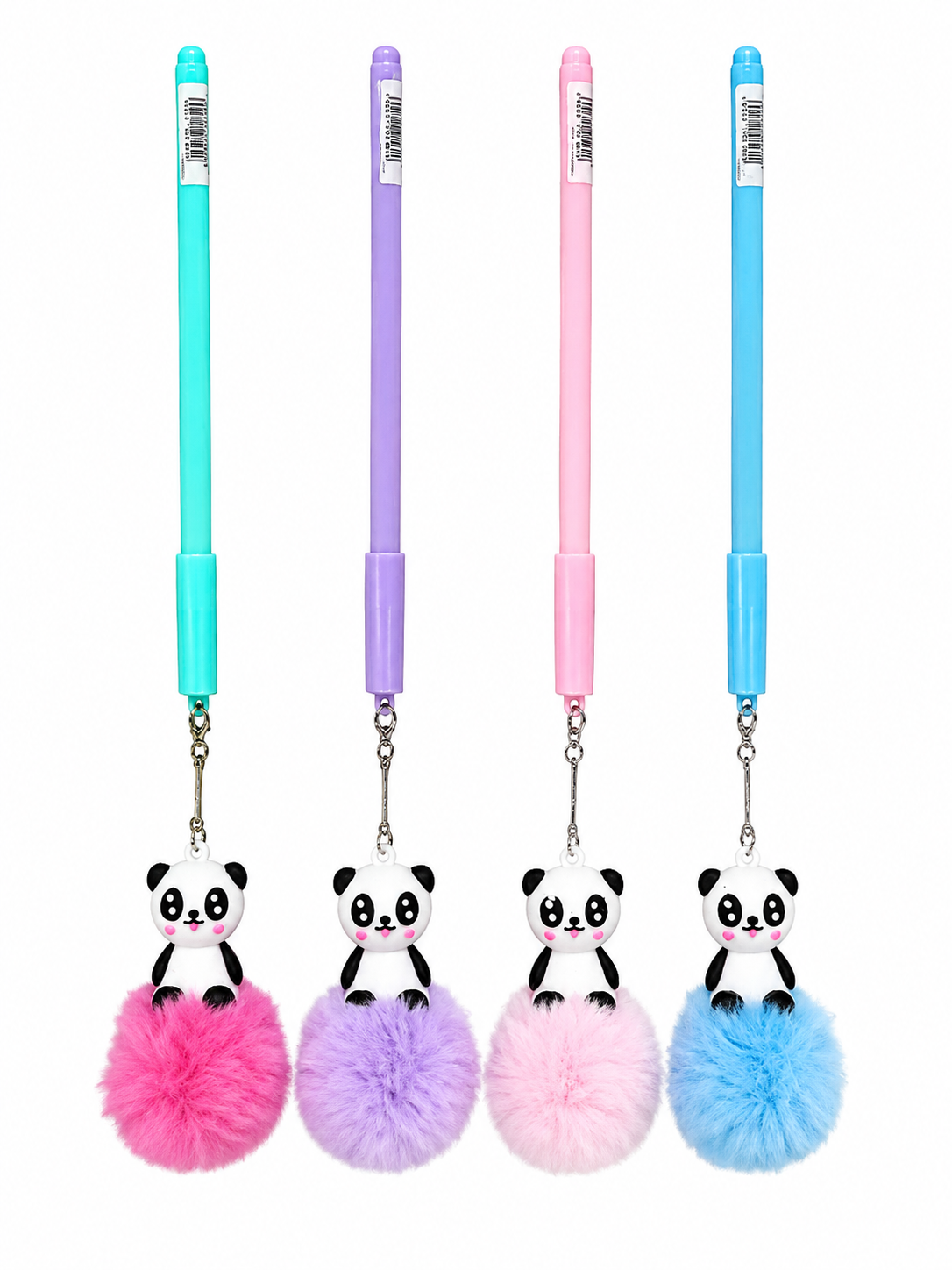 Caneta de Gel Panda com Pompom – Tinta Preta