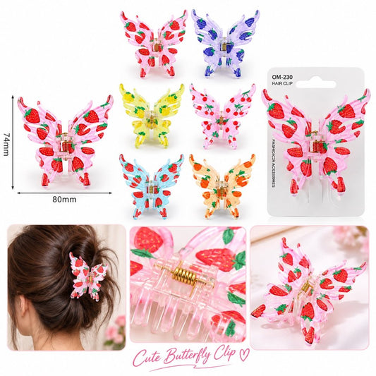 MOLA DE CABELO BORBOLETA – FRUTAS