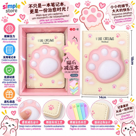 Caderno anti-stress com squishy / Cuaderno antiestrés con squishy