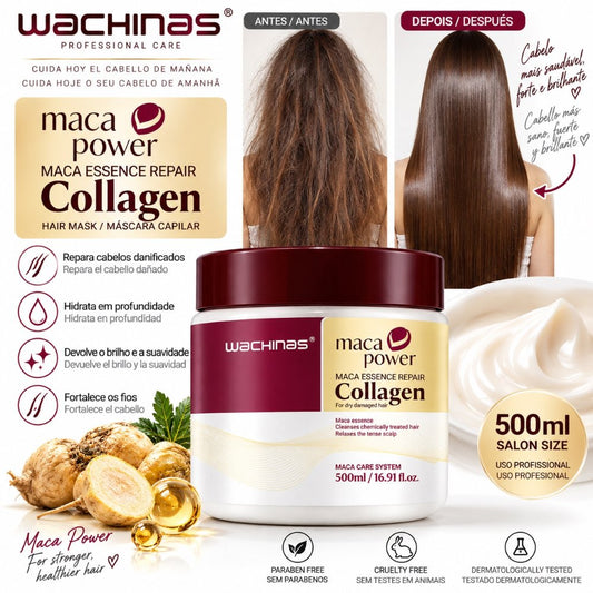 MÁSCARA CAPILAR MACA + COLAGÉNIO / MASCARILLA CAPILAR MACA + COLÁGENO