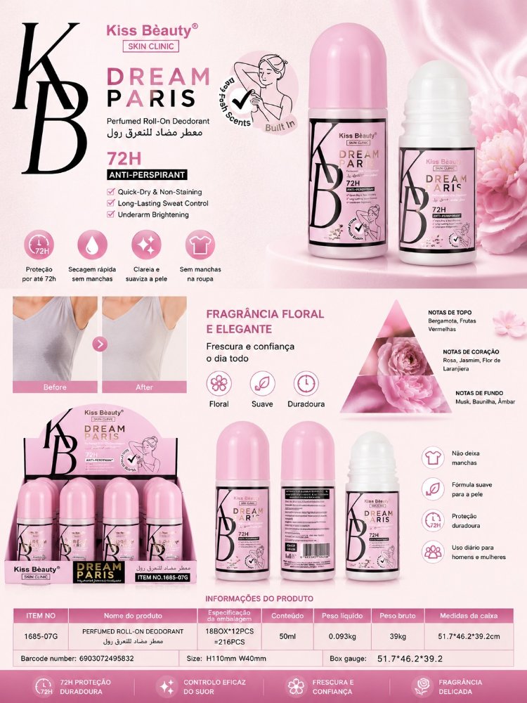 Kiss Beauty Roll-On Desodorizante 50ml