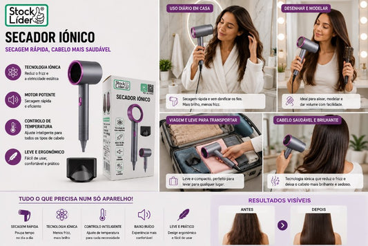 SECADOR IÓNICO – SECAGEM RÁPIDA