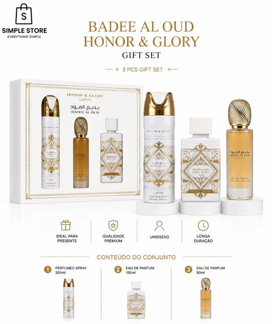 PRÉ-ENCOMENDA | BADEE AL OUD HONOR & GLORY GIFT SET