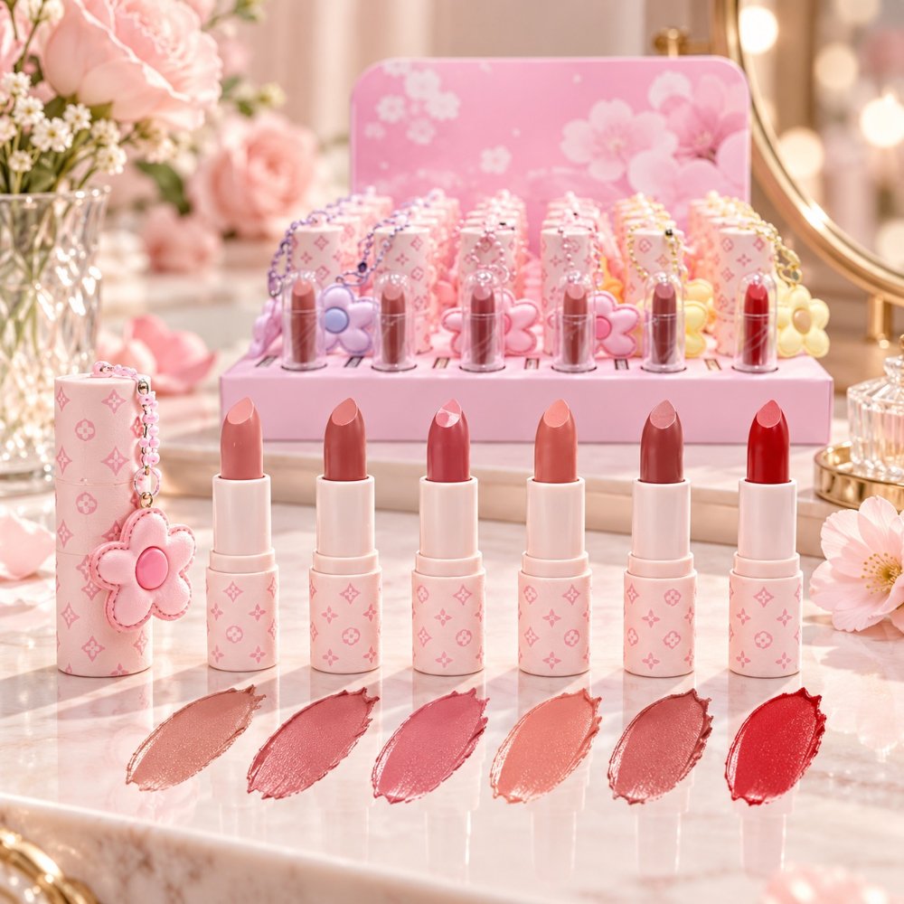 BATOM FLORAL VERMELHO | LABIAL FLORAL ROJO