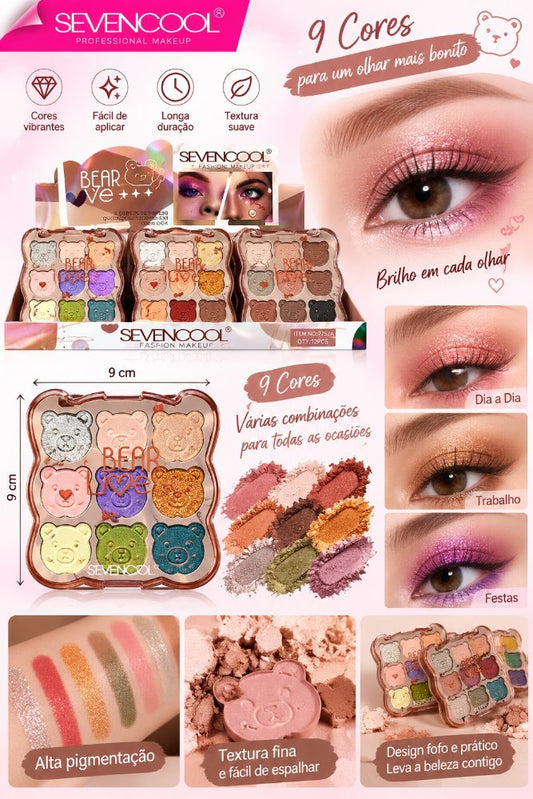 SEVENCOOL • Paleta de Sombras 9 Cores