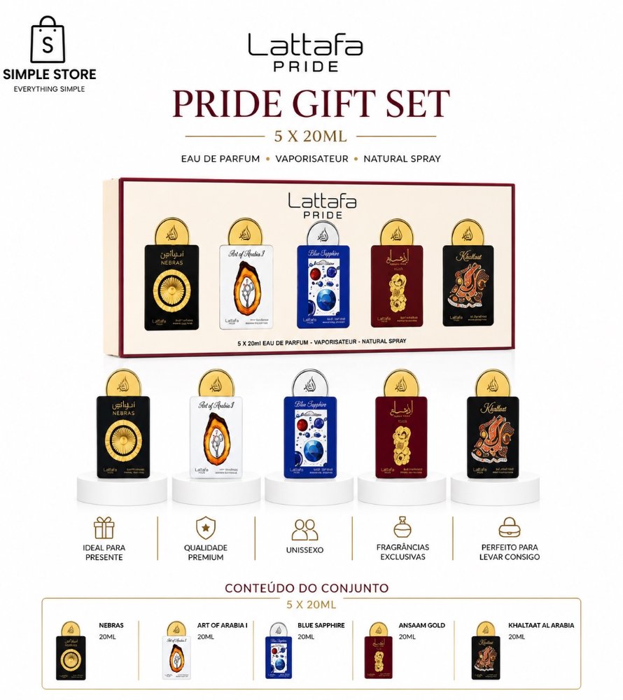 PRÉ-ENCOMENDA | LATTAFA PRIDE GIFT SET 5×20ML